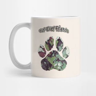 Fur-Ever Friends! Cute canine Colorful Dog Paw Print,  Animals Lovers, dog lovers Mug
